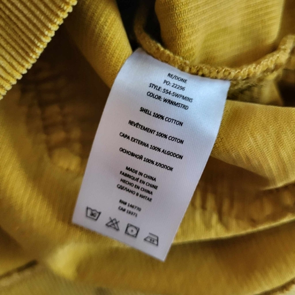 RE/DONE NWT  SZ 24 MINI SKIRT YELLOW 70S POCKET CORDUROY - Picture 6 of 7